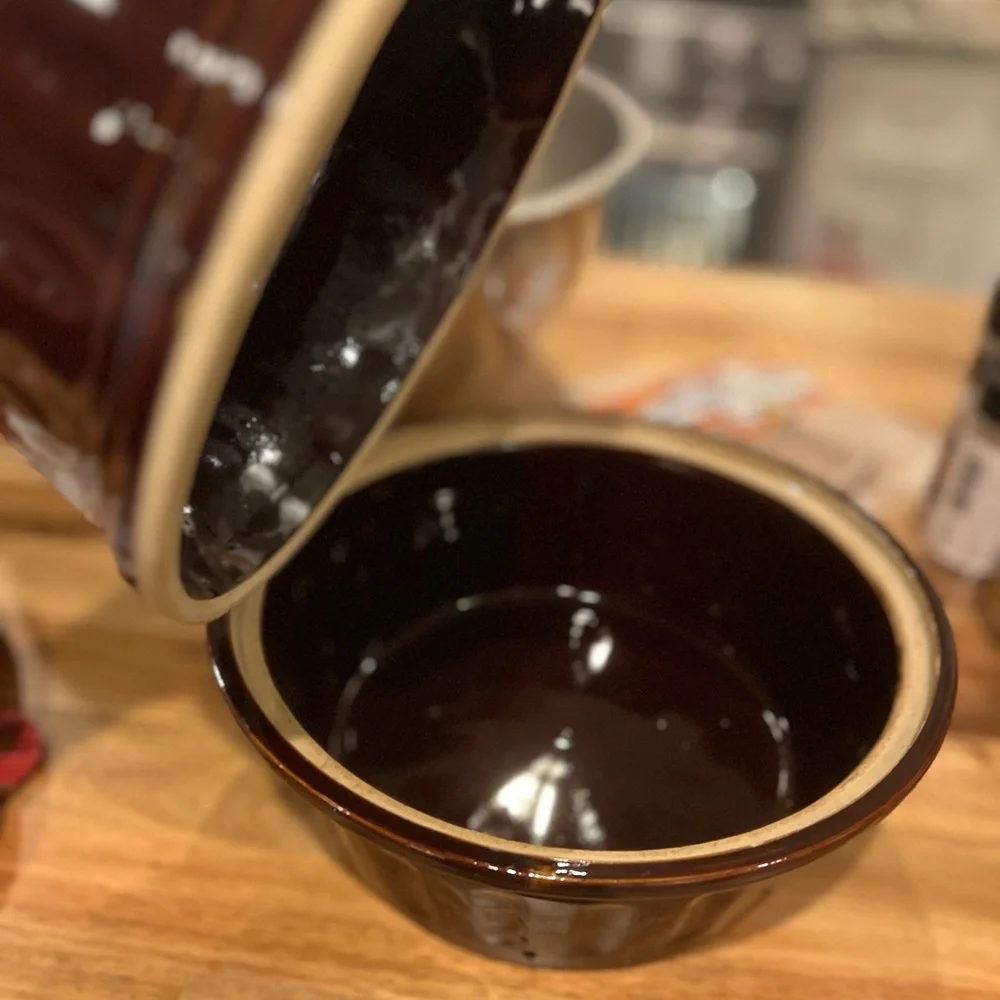 Antique Brown Glazed Stoneware Pottery